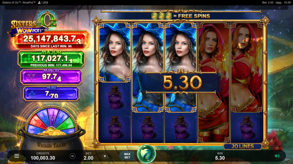 Sisters of Oz WowPot Slot