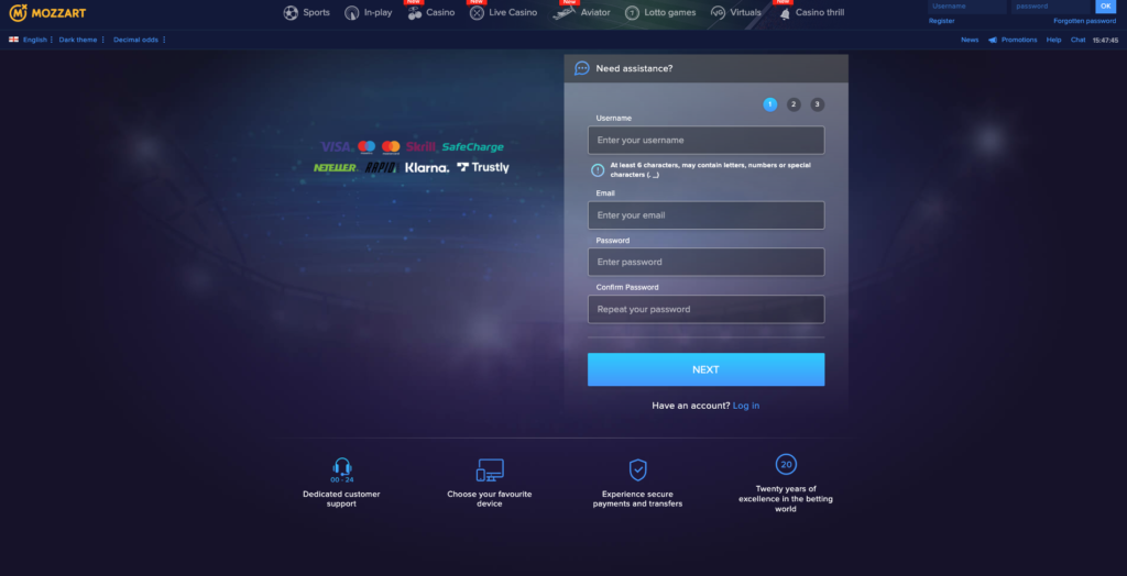 mozzart uganda registration