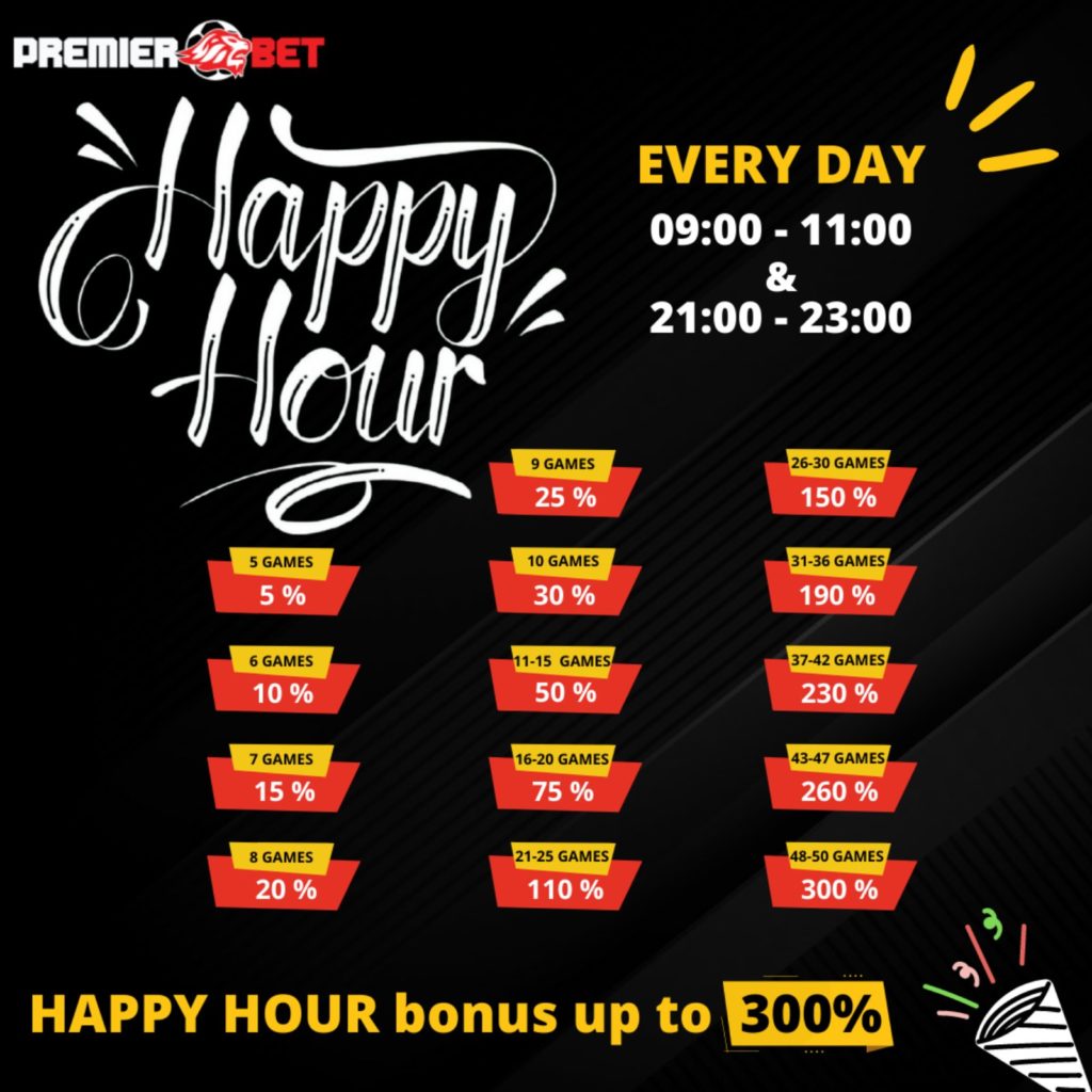 Premier Bet's Happy Hours